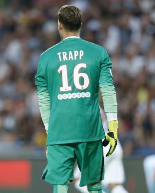 Flocage Nameset Paris 2015-2016 HOME 16 TRAPP