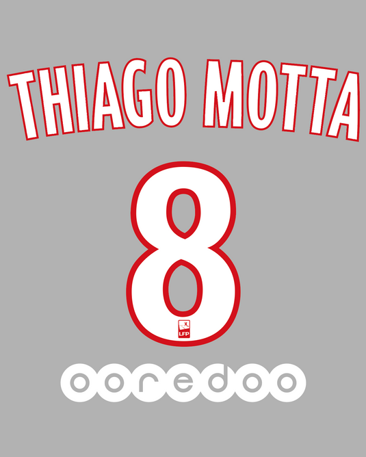Flocage Nameset Paris 2015-2016 HOME 8 THIAGO MOTTA