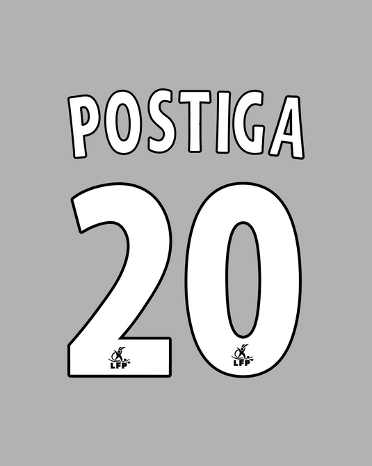 Flocage Nameset Saint-Etienne 2005-2006 HOME 20 POSTIGA