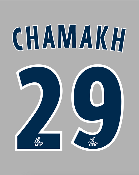 Flocage Nameset Bordeaux 2004-2005 AWAY 29 CHAMAKH