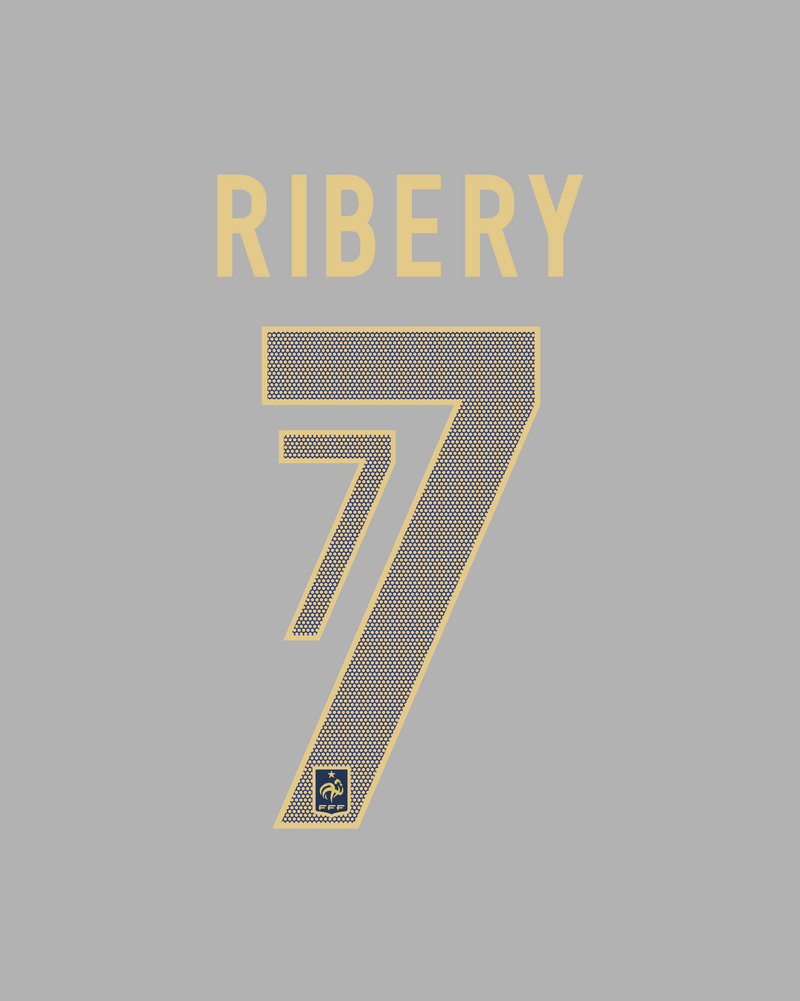 Chargez l&#39;image dans la visionneuse de la galerie, Flocage Nameset France 2012 HOME 7 RIBERY
