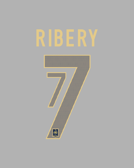 Flocage Nameset France 2012 HOME 7 RIBERY
