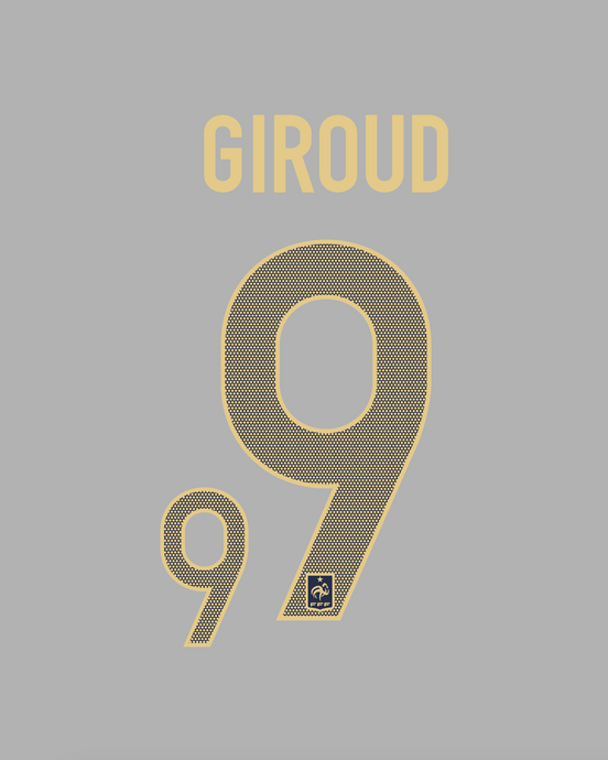 Flocage Nameset France 2012 HOME 9 GIROUD