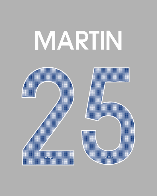 Flocage Nameset France 2011 HOME 25 MARTIN