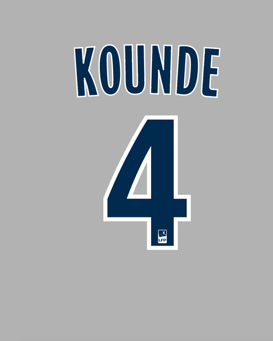 Flocage Nameset Bordeaux 2018-2019 AWAY 4 KOUNDE