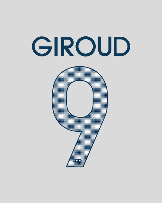 Flocage Nameset France 2011 AWAY 9 GIROUD