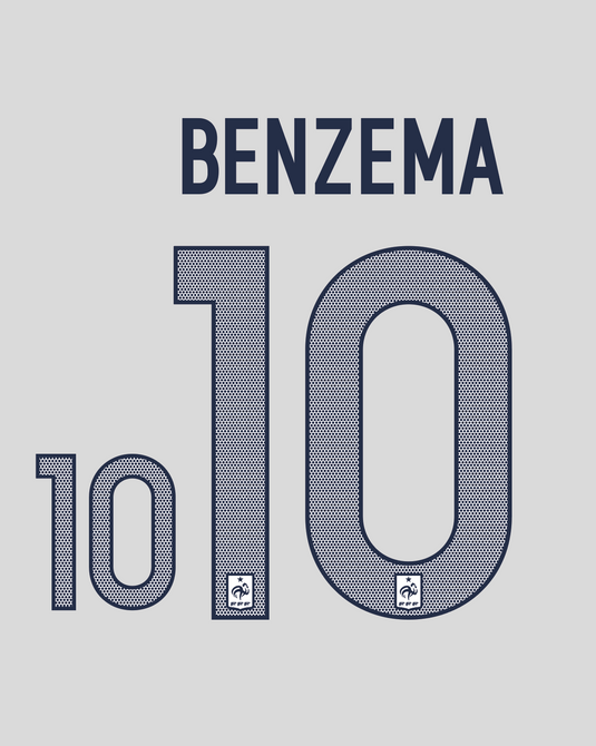 Flocage Nameset France 2012 AWAY 10 BENZEMA