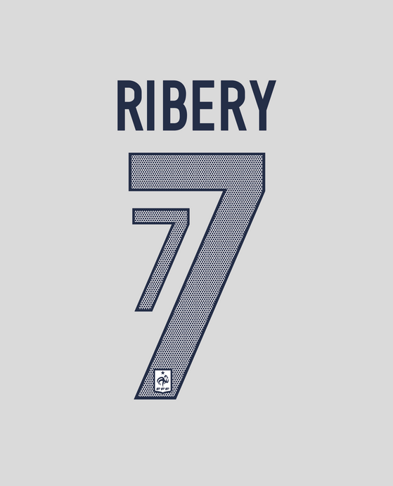Flocage Nameset France 2012 AWAY 7 RIBERY
