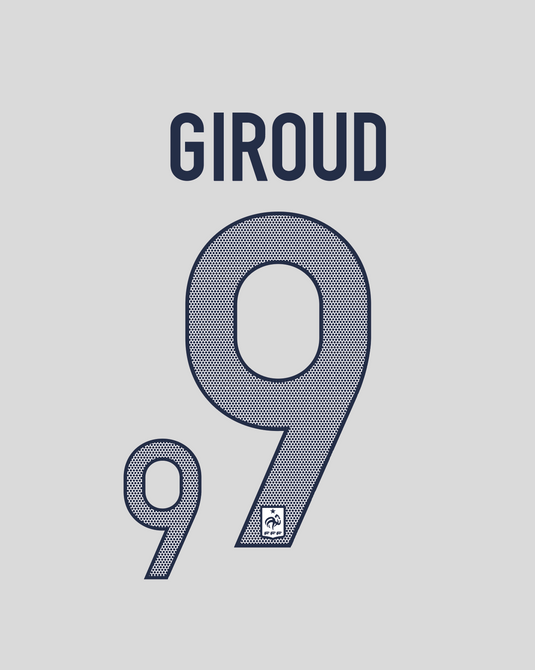 Flocage Nameset France 2012 AWAY 9 GIROUD