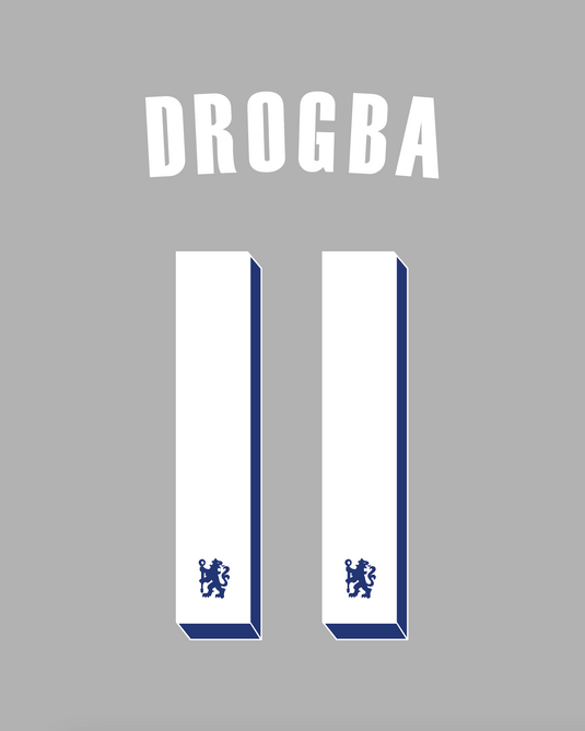 Flocage Nameset Chelsea 2011-2012 HOME 11 DROGBA