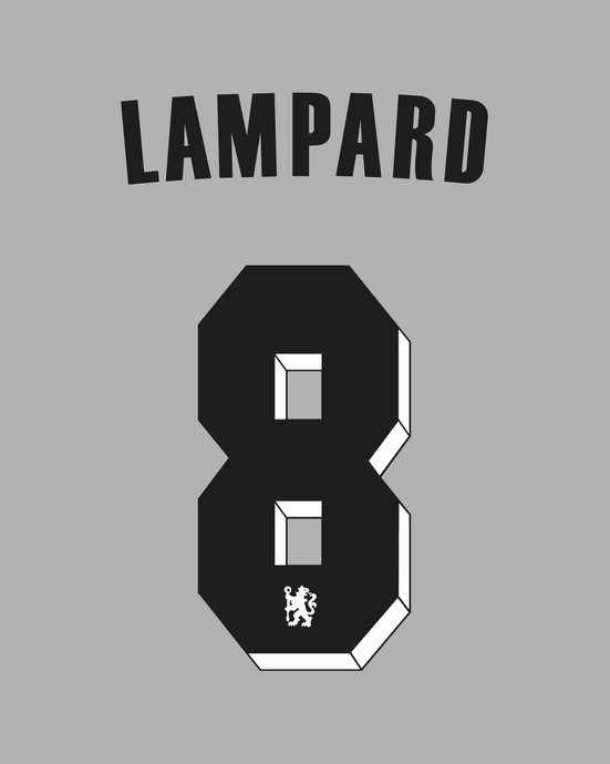 Flocage Nameset Chelsea 2011-2012 THIRD 8 LAMPARD