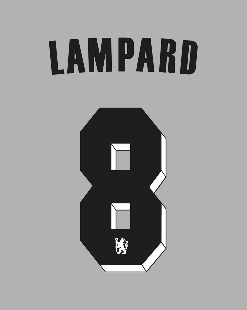 Chargez l&#39;image dans la visionneuse de la galerie, Flocage Nameset Chelsea 2011-2012 THIRD 8 LAMPARD
