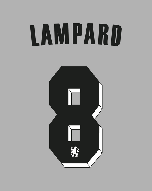 Flocage Nameset Chelsea 2011-2012 THIRD 8 LAMPARD