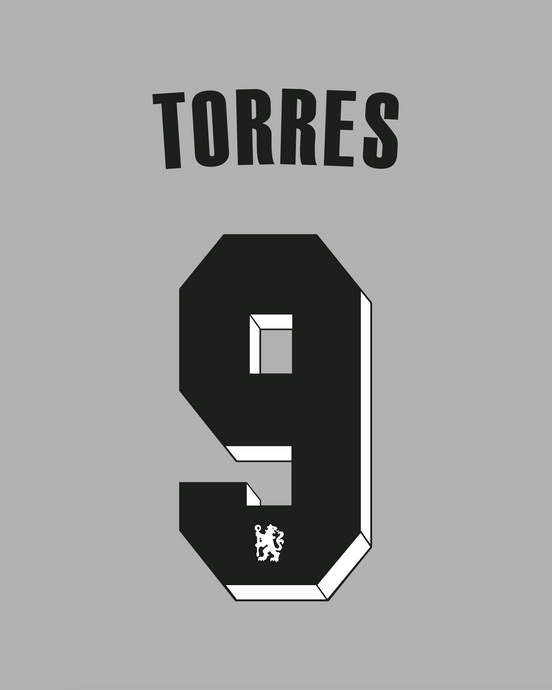 Flocage Nameset Chelsea 2011-2012 THIRD 9 TORRES