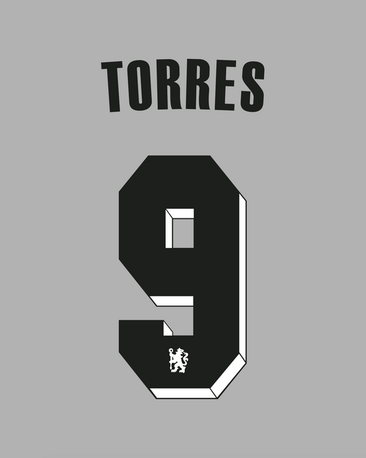 Flocage Nameset Chelsea 2011-2012 THIRD 9 TORRES