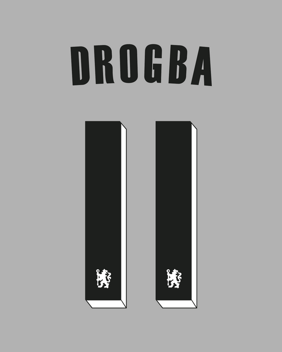 Flocage Nameset Chelsea 2011-2012 THIRD 11 DROGBA