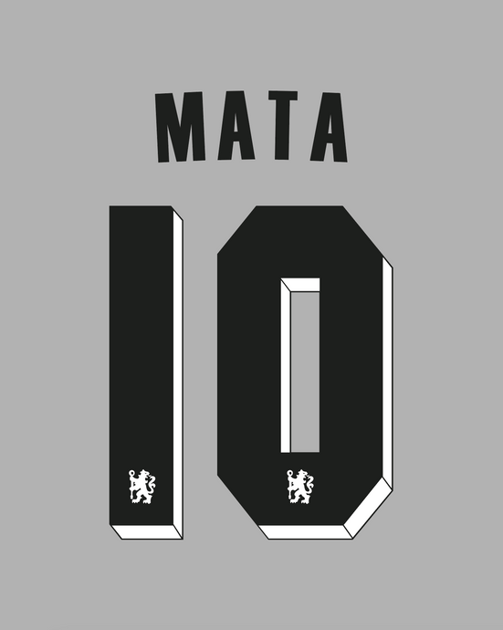 Flocage Nameset Chelsea 2011-2012 THIRD 10 MATA