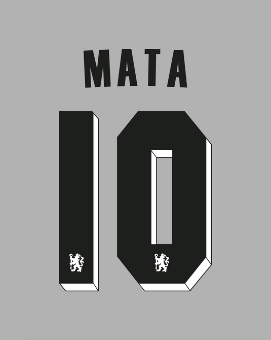 Flocage Nameset Chelsea 2011-2012 THIRD 10 MATA