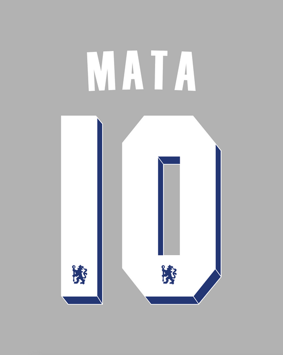 Flocage Nameset Chelsea 2011-2012 HOME 10 MATA