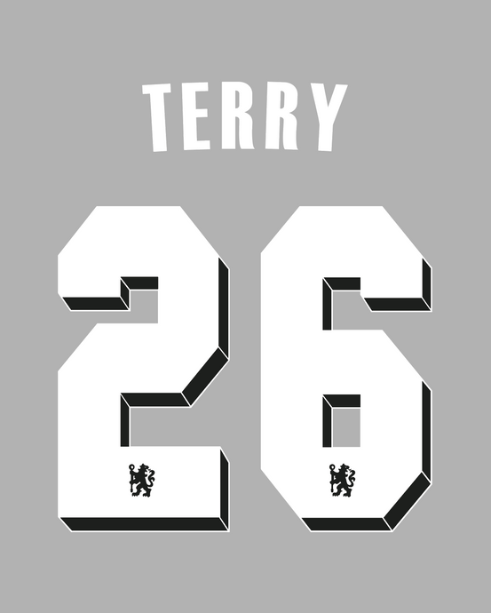 Flocage Nameset Chelsea 2011-2012 AWAY 26 TERRY