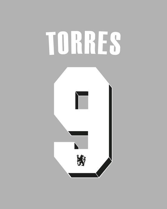 Flocage Nameset Chelsea 2011-2012 AWAY 9 TORRES