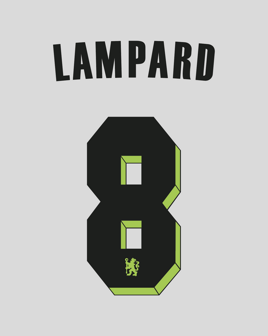 Flocage Nameset Chelsea 2010-2011 THIRD 8 LAMPARD