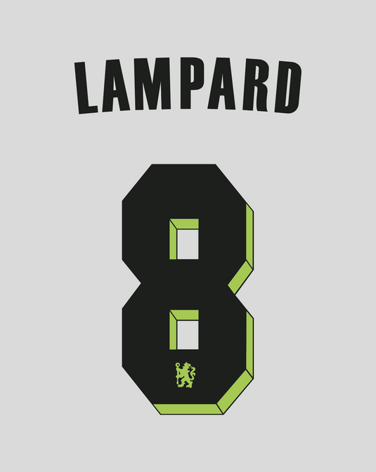 Flocage Nameset Chelsea 2010-2011 THIRD 8 LAMPARD
