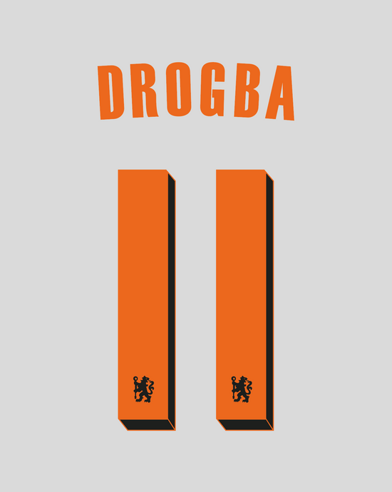 Flocage Nameset Chelsea 2010-2011 AWAY 11 DROGBA