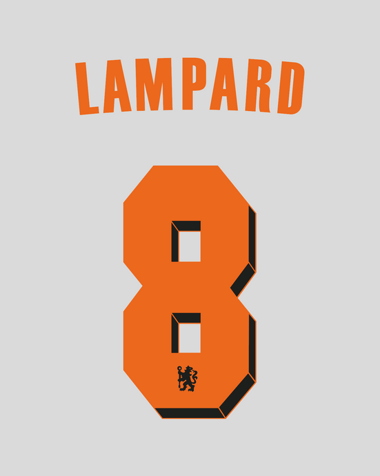 Flocage Nameset Chelsea 2010-2011 AWAY 8 LAMPARD