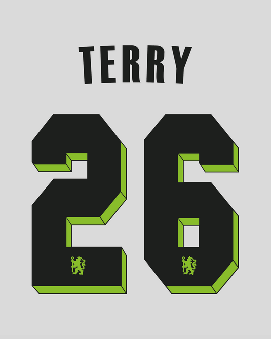 Flocage Nameset Chelsea 2010-2011 THIRD 26 TERRY