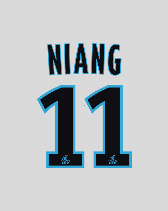 Flocage Nameset Marseille 2008-2009 THIRD 11 NIANG