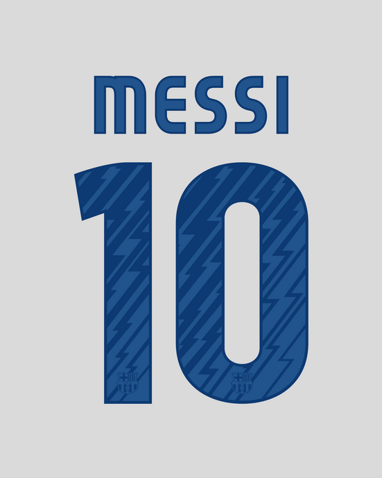 Flocage Nameset Barcelone 2010-2011 AWAY 10 MESSI