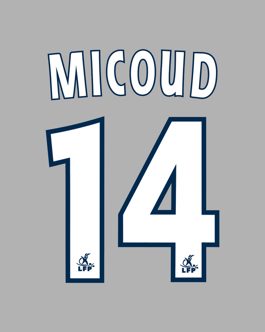 Flocage Nameset Bordeaux 2006-2007 HOME 14 MICOUD