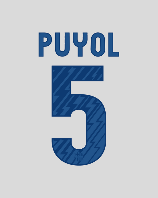 Flocage Nameset Barcelone 2010-2011 AWAY 5 PUYOL