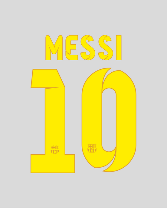 Flocage Nameset Barcelone 2012-2013 HOME 10 MESSI