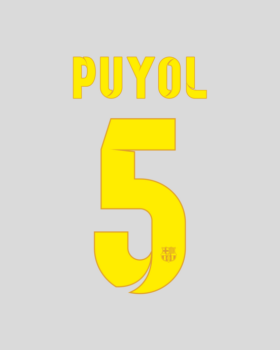 Flocage Nameset Barcelone 2012-2013 HOME 5 PUYOL