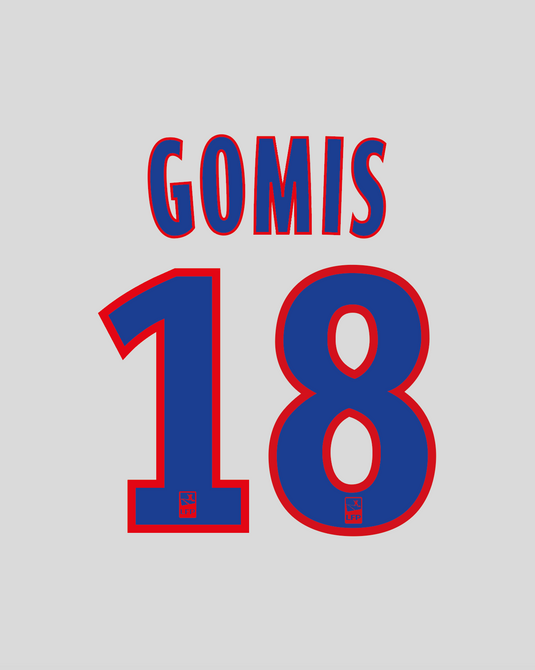 Nameset flocage Lyon 2012-2013 HOME Gomis #18