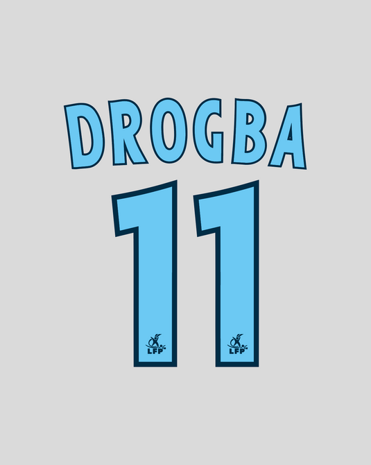 Flocage Nameset Marseille 2003-2004 HOME 11 DROGBA
