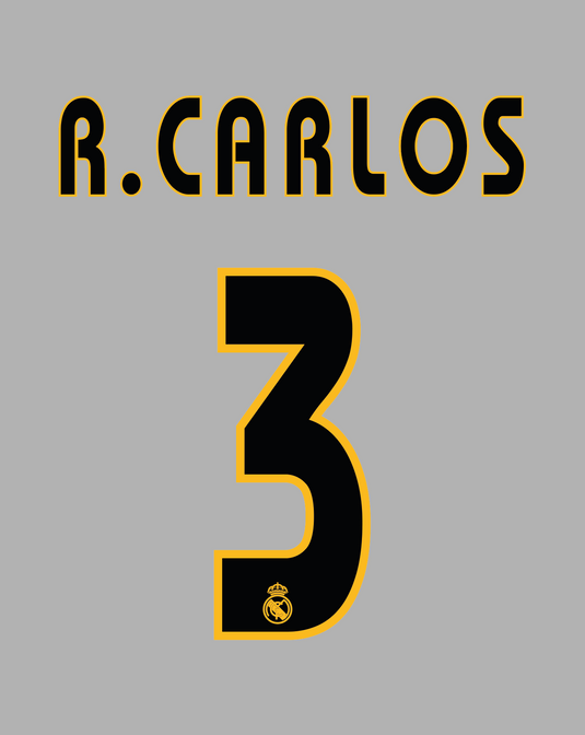 Flocage Nameset Réal Madrid 2003-2004 HOME 3 R.CARLOS