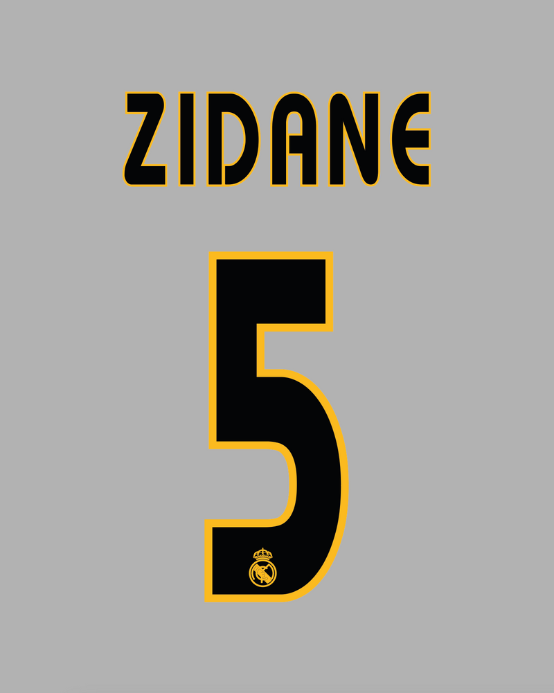 Chargez l'image dans la visionneuse de la galerie, Flocage Nameset Réal Madrid 2003-2004 HOME 5 ZIDANE
