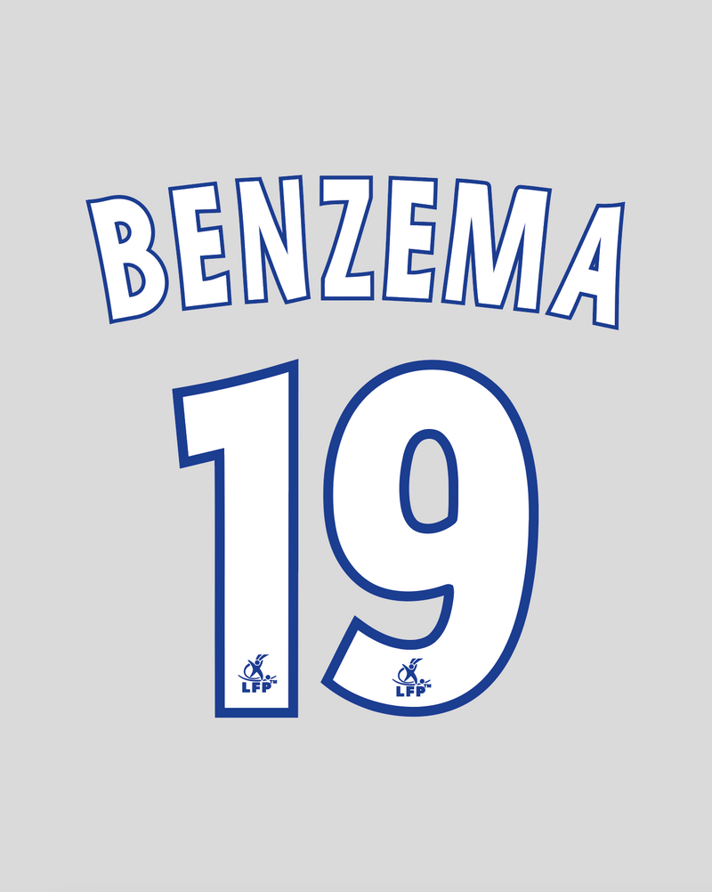 Chargez l'image dans la visionneuse de la galerie, Flocage Nameset Lyon 2006-2007 AWAY 19 BENZEMA
