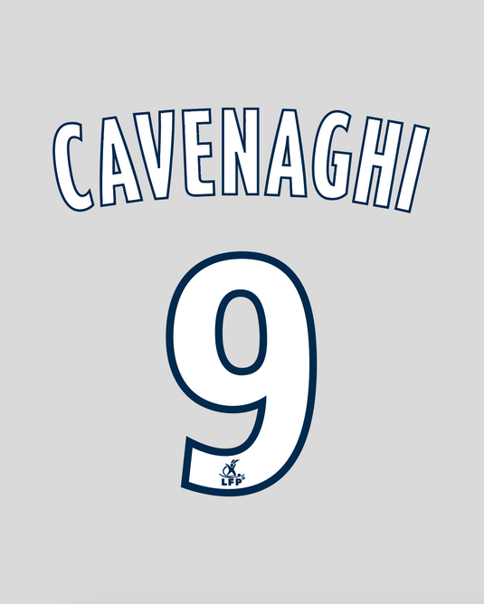 Flocage Nameset Bordeaux 2007-2008 HOME 9 CAVENAGHI