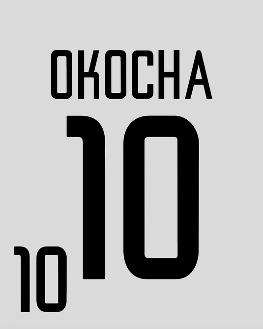Flocage Nameset Nigeria 2002 HOME 10 OKOCHA