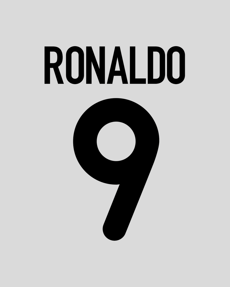 Chargez l'image dans la visionneuse de la galerie, Flocage Nameset Inter Milan 2000-2001 AWAY-THIRD 9 RONALDO
