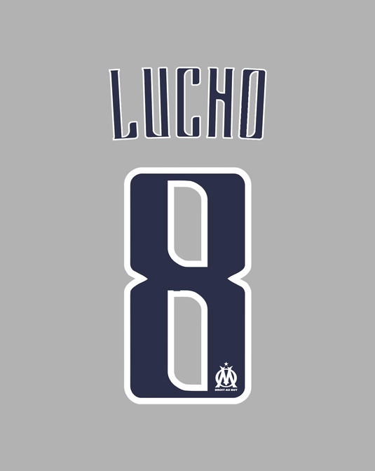 Flocage Nameset Marseille 2011-2012 THIRD 8 LUCHO