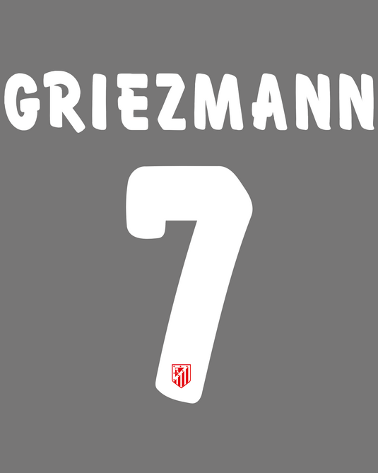 Flocage Nameset Atletico Madrid 2015-2016 HOME 7 GRIEZMANN