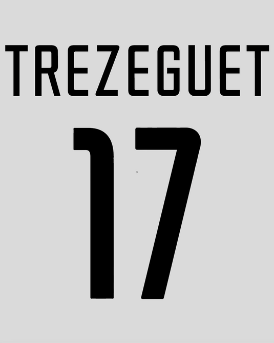 Flocage Nameset Juventus 2003-2004 AWAY 17 TREZEGUET