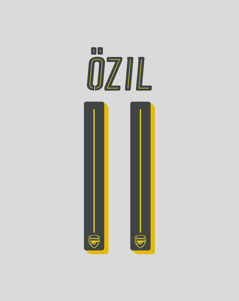 Chargez l'image dans la visionneuse de la galerie, Flocage Nameset Arsenal 2016-2017 THIRD 11 ÖZIL
