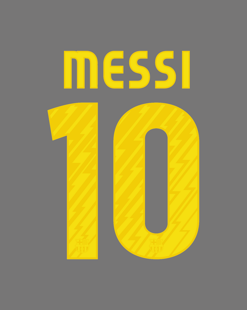 Chargez l'image dans la visionneuse de la galerie, Flocage Nameset Barcelone 2010-2011 HOME 10 MESSI
