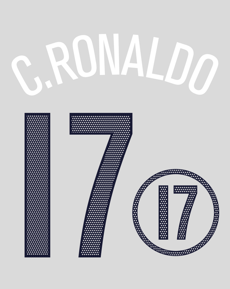 Chargez l'image dans la visionneuse de la galerie, Flocage Nameset Portugal 2004 AWAY 17 C.RONALDO
